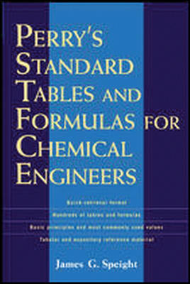 Perrys Standard Tables & Formulae For Chemical Engineers