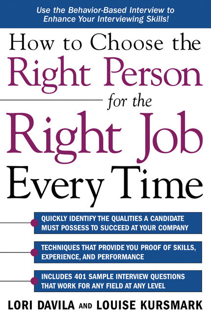 How To Choose The Right Person For The Right Job Every Time