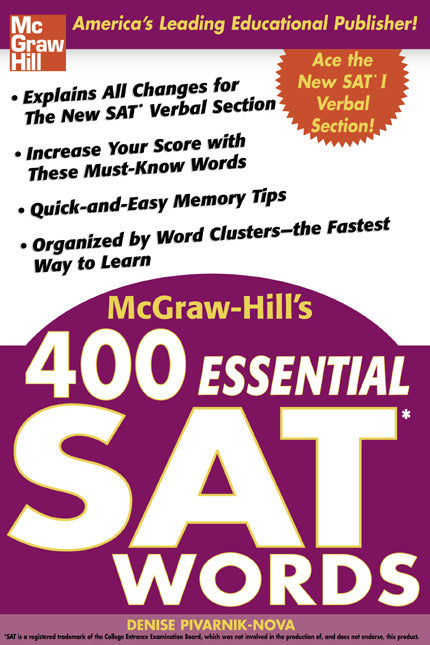 Mcgraw Hills 400 Essential Sat Words