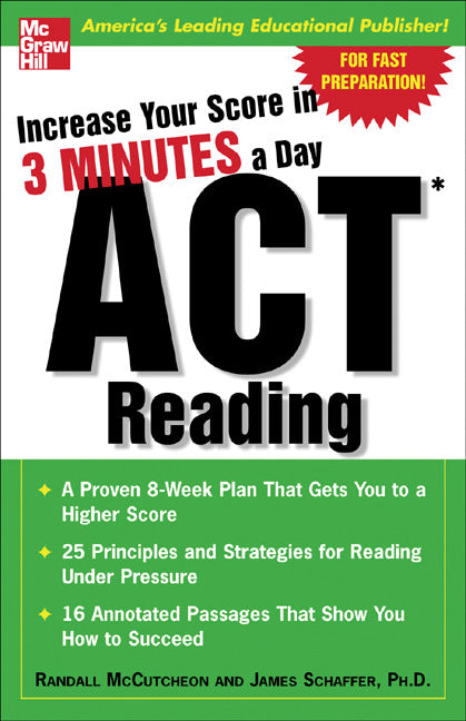 Increase Your Score In 3 Minutes A Day Act Reading
