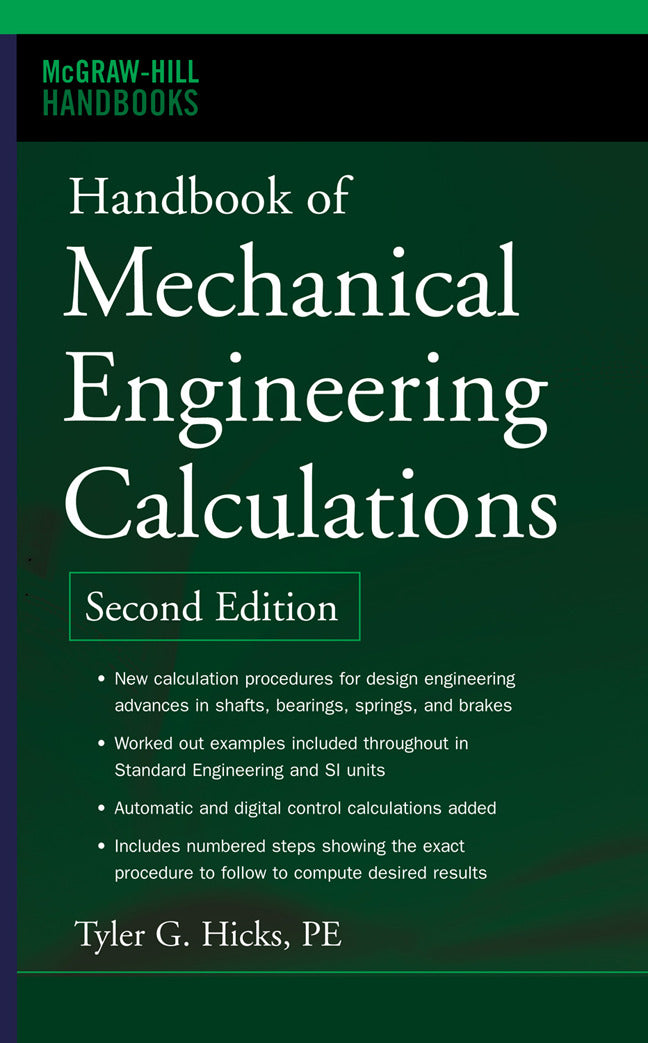 Handbook Of Mechanical Engineering Calculations Second Edition 2e
