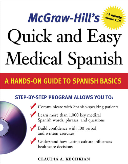 Mcgraw Hills Quick & Easy Medical Spanish W Audio Cd