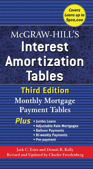 Mcgraw Hills Interest Amortization Tables Third Edition 3e