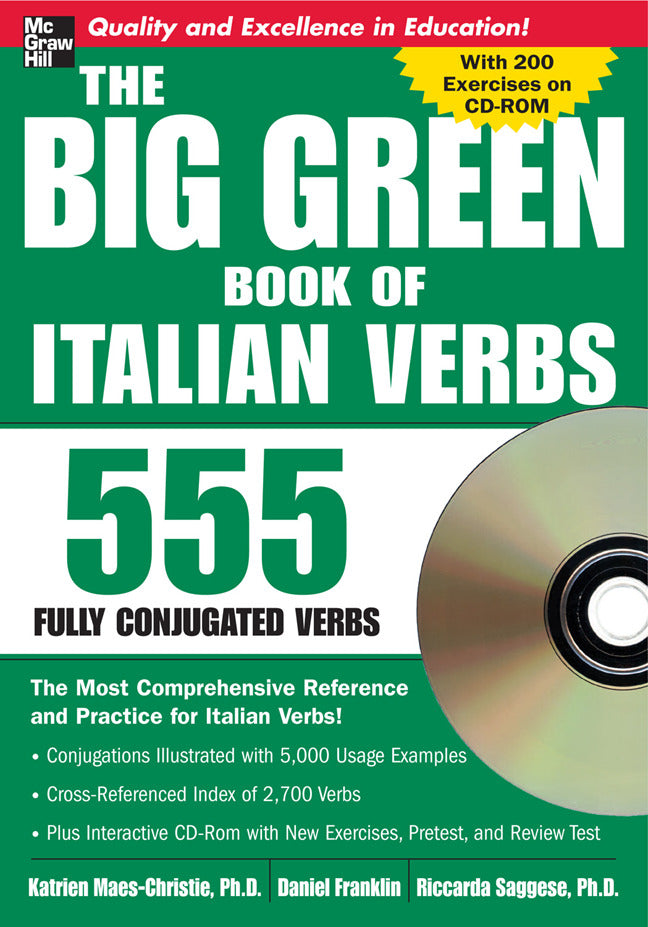 The Big Green Book Of Italian Verbs Book W Cd Rom