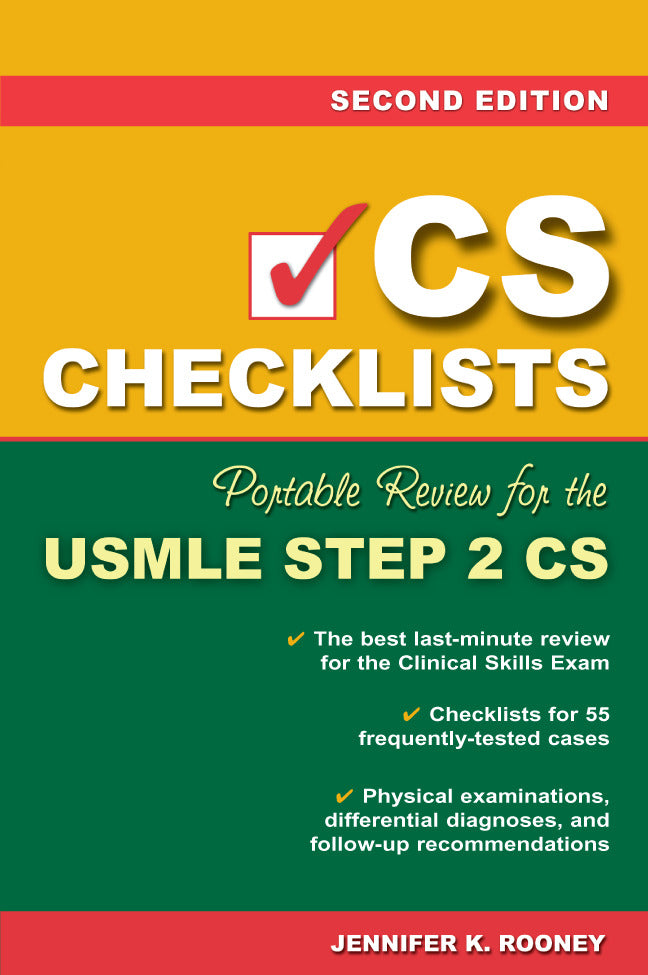 Cs Checklists Portable Review For The Usmle Step 2 Cs Second Edition 2e