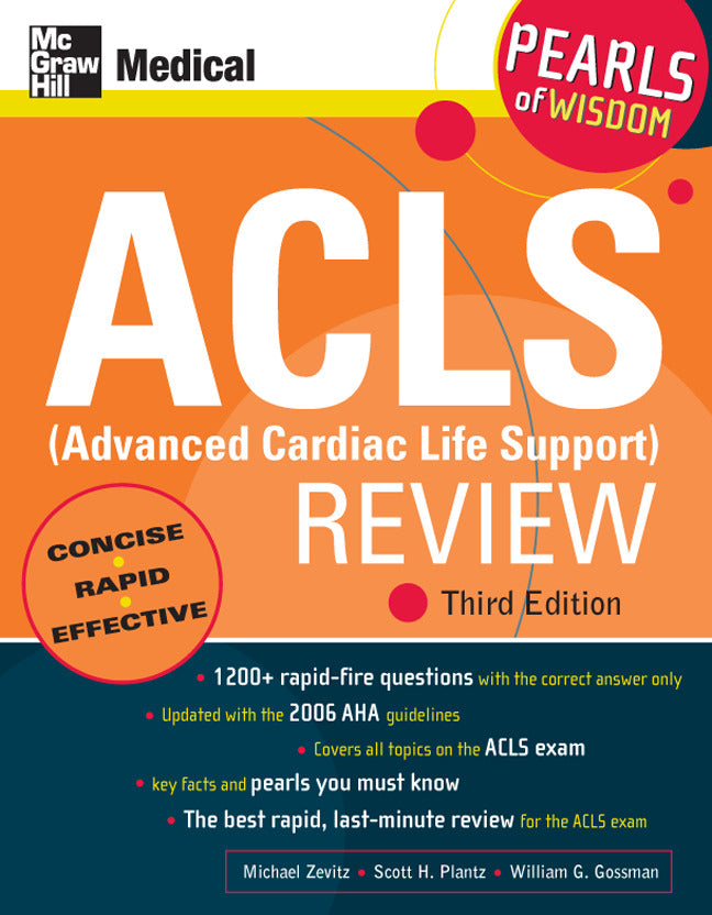 Acls Advanced Cardiac Life Support Review Pearls Of Wisdom Third Edition 3e