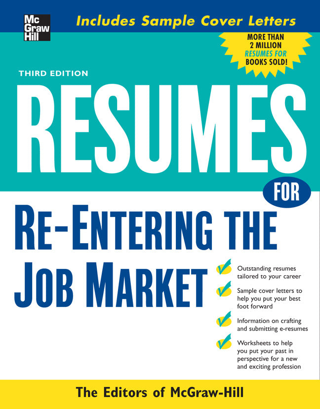 Resumes For Re Entering The Job Market 3e