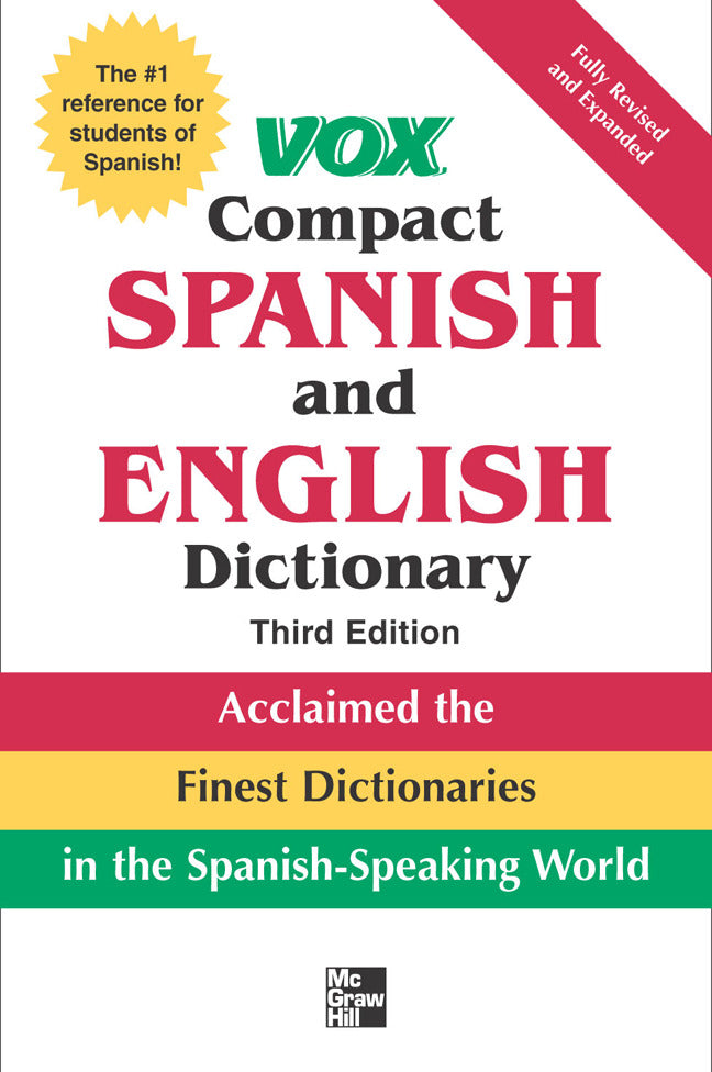 Vox Compact Spanish & English Dictionary Third Edition Paperback 3e