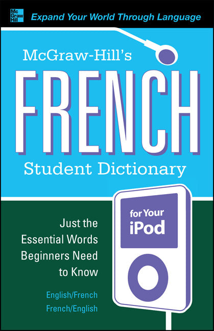 Mcgraw Hills French Student Dictionary For Your Ipod Mp3 Cd Rom + Guide