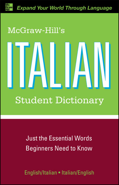 Mcgraw Hills Italian Student Dictionary 2e
