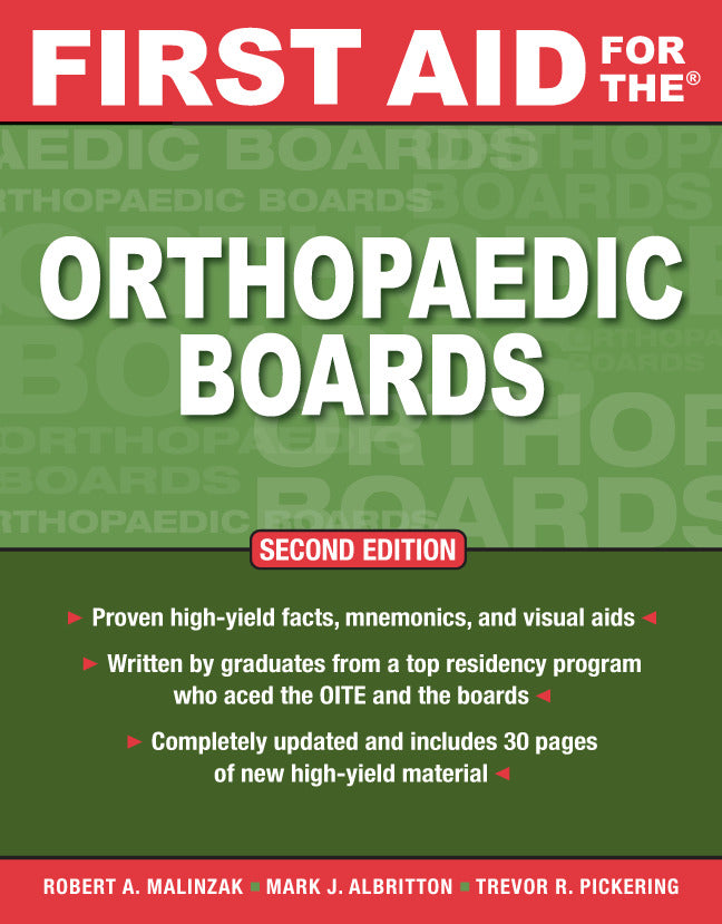 First Aid For The Orthopaedic Boards Second Edition 2e