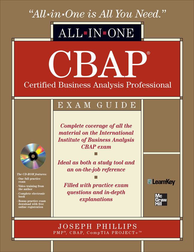 Cbap Certified Business Analysis Professional All In One Exam Guide With Cdrom