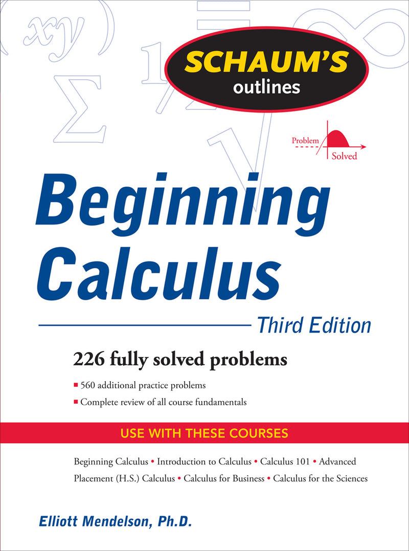 Schaums Outline Of Beginning Calculus Third Edition 3e