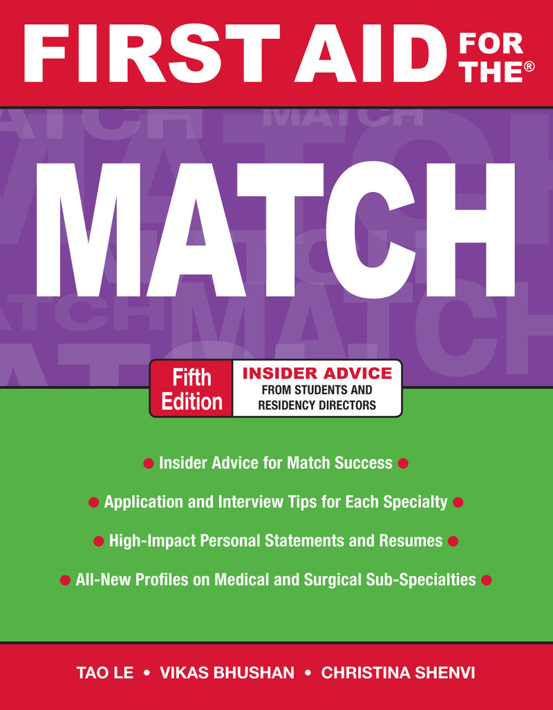 First Aid For The Match Fifth Edition 5e