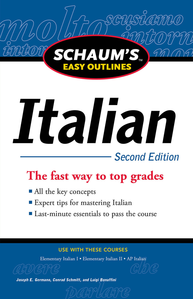 Schaums Easy Outline Of Italian Second Edition 2e