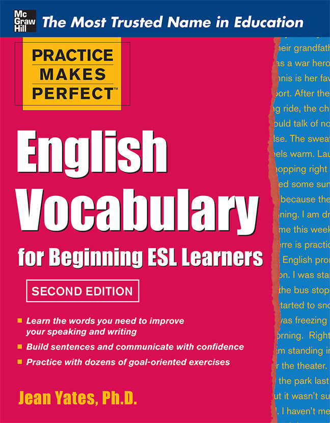 Practice Makes Perfect English Vocabulary For Beginning Esl Learners 2e