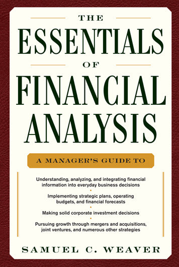 The Essentials Of Financial Analysis
