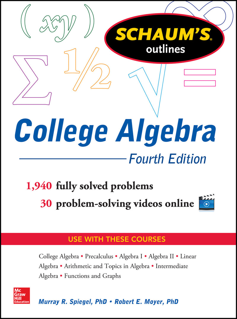 Schaums Outline Of College Algebra 4th Edition 4e