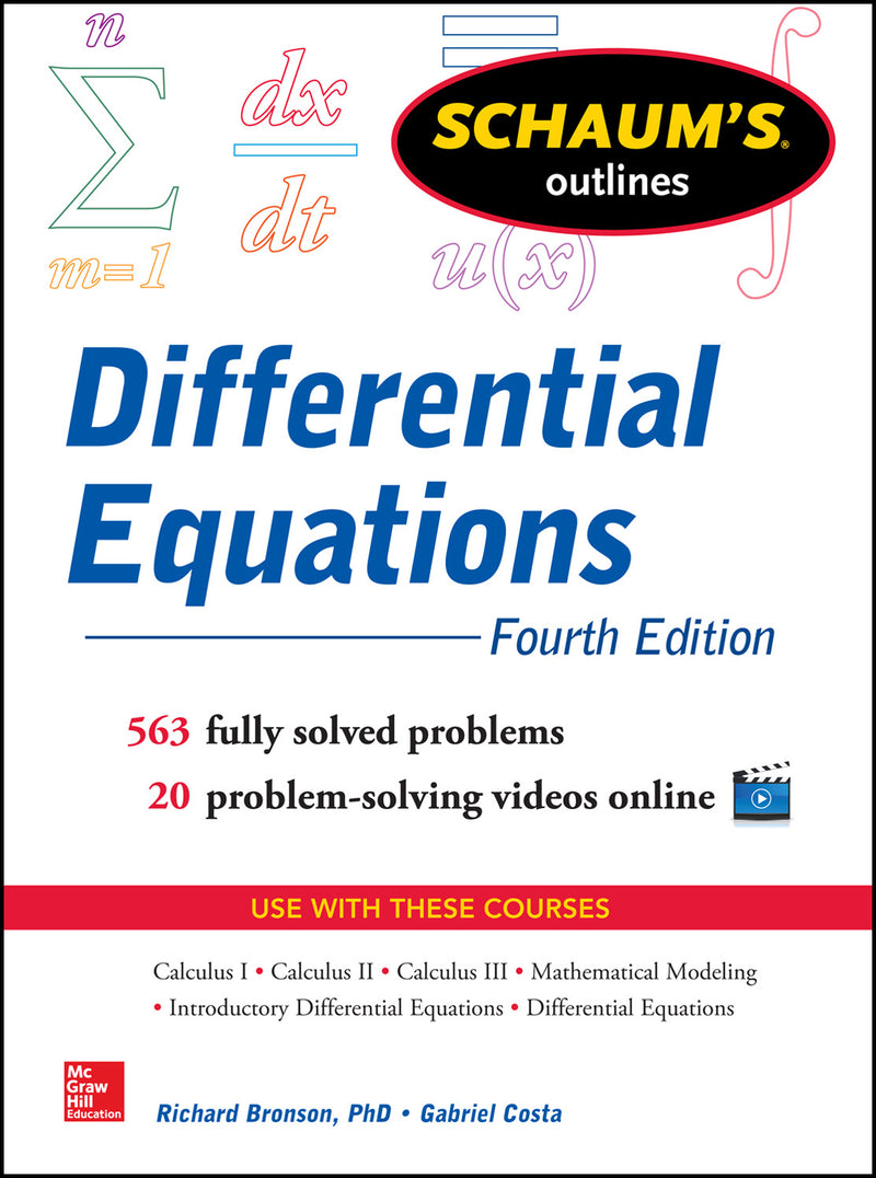 Schaums Outline Of Differential Equations 4th Edition 4e