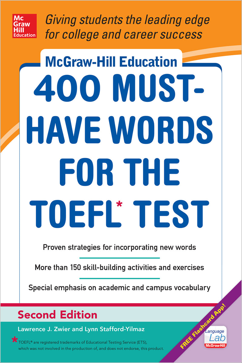Mcgraw Hill Education 400 Must Have Words For The Toefl 2nd Edition 2e