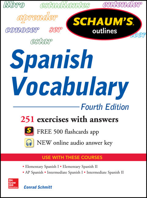 Schaums Outline Of Spanish Vocabulary 4th Edition 4e