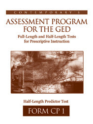 Assessment Program For The Ged Half Length Form Cp1 5 Pack