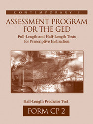 Assessment Program For The Ged Half Length Form Cp2 5 Pack