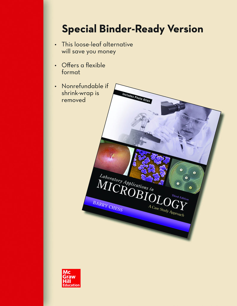 Loose Leaf For Laboratory Applications In Microbiology A Case Study Approach 3e