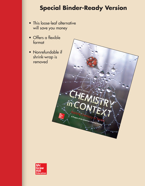 Loose Leaf Version For Chemistry In Context 8e