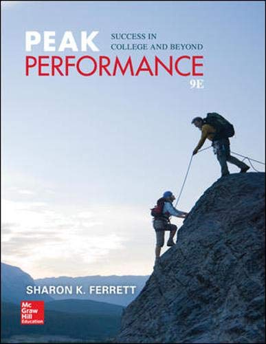 Peak Performance: Success in College and Beyond Ferrett, Sharon