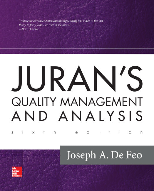 Jurans Quality Management & Analysis 6e