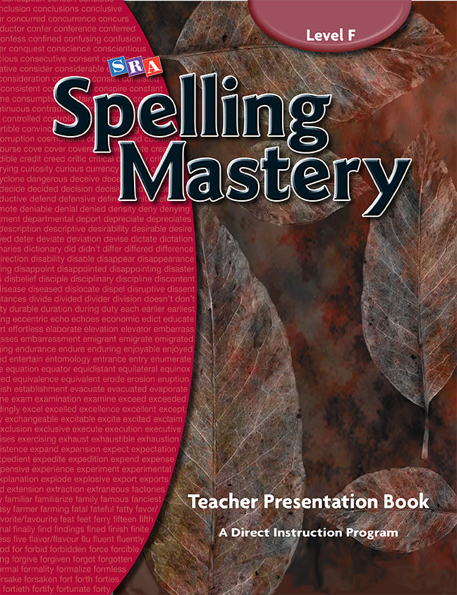 Spelling Mastery Level F Teacher Materials 4e