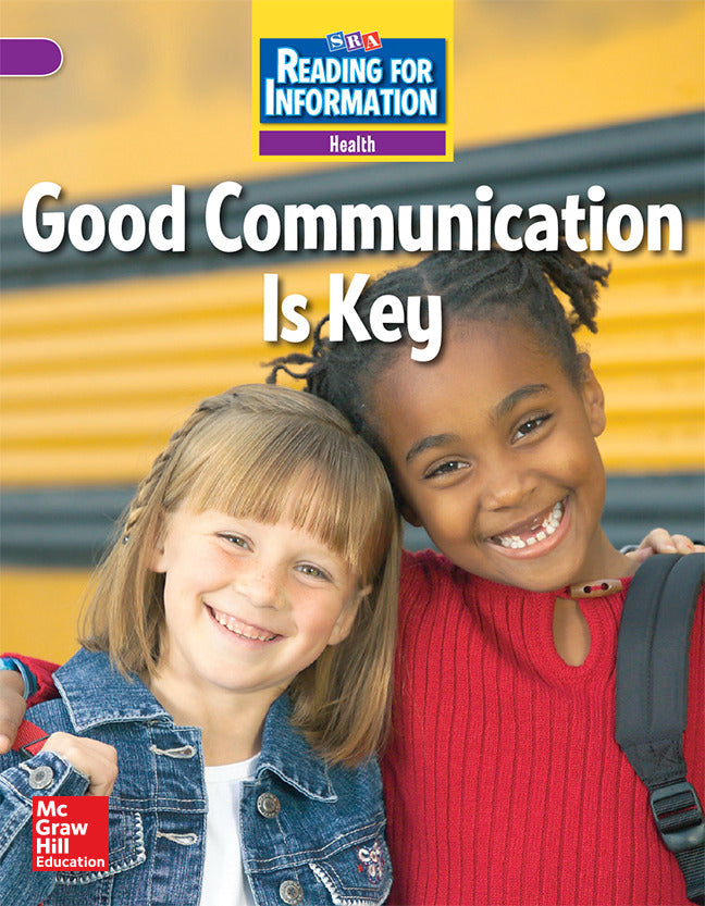 Reading For Information Above Student Reader Health Good Communication Is Key Grade 3