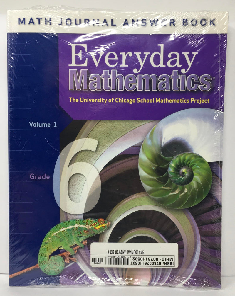 Everyday Mathematics Grade 6 Math Journal Answer Book Volumes 1 & 2 [Paperback] Wright Group/McGraw-Hill