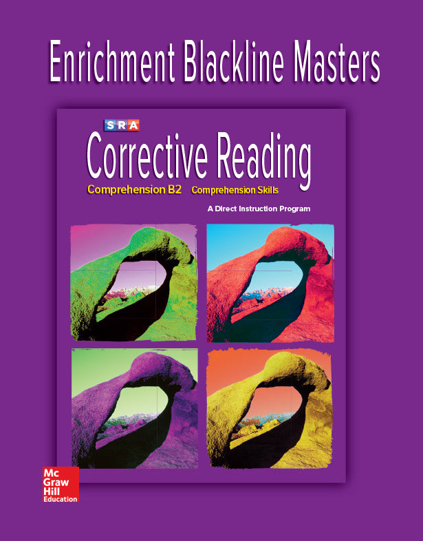 Corrective Reading Comprehension Level B2 Enrichment Blackline Master