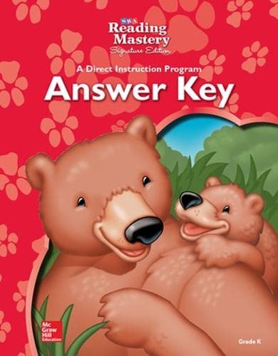 Reading Mastery Language Answer Key Grade K 6e