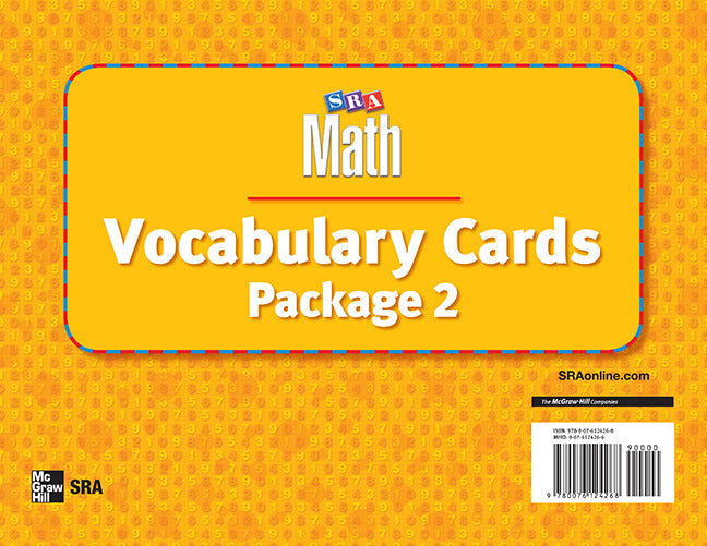 Number Worlds Vocabulary Card Package Ii