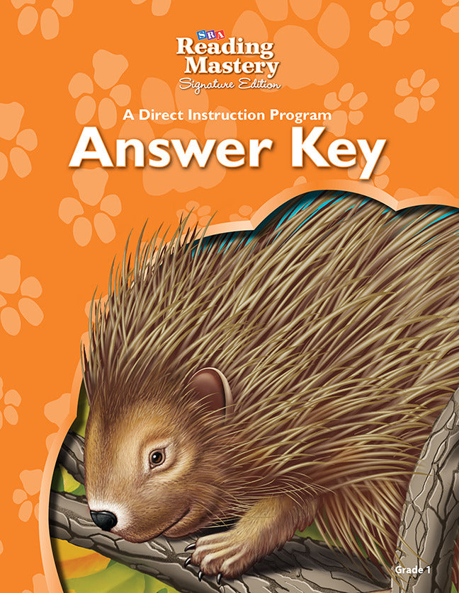 Reading Mastery Reading Literature Strand Grade 1 Answer Key 6e