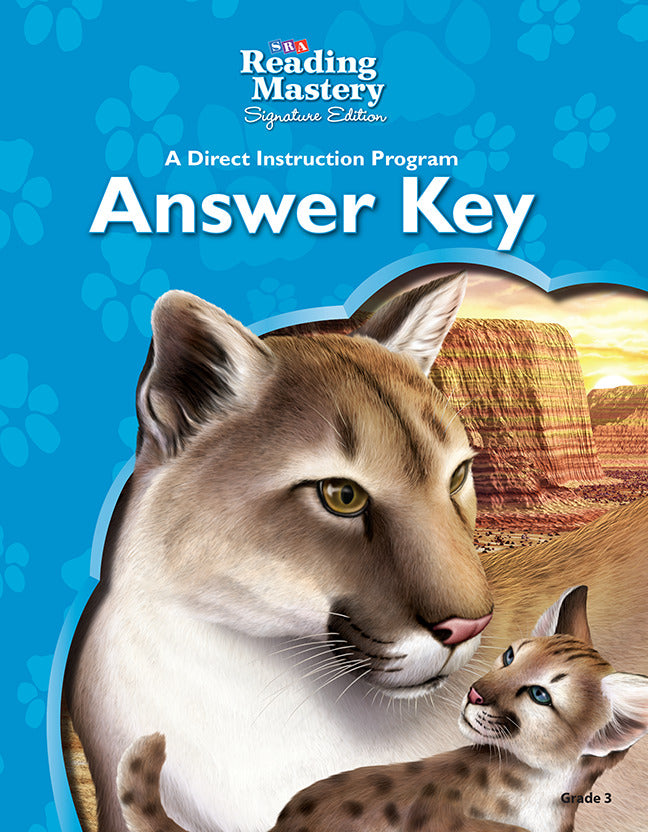 Reading Mastery Reading Literature Strand Grade 3 Answer Key 6e