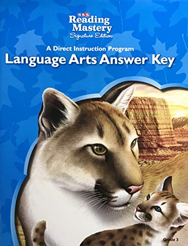 Reading Mastery Language Answer Key Grade 3 6e