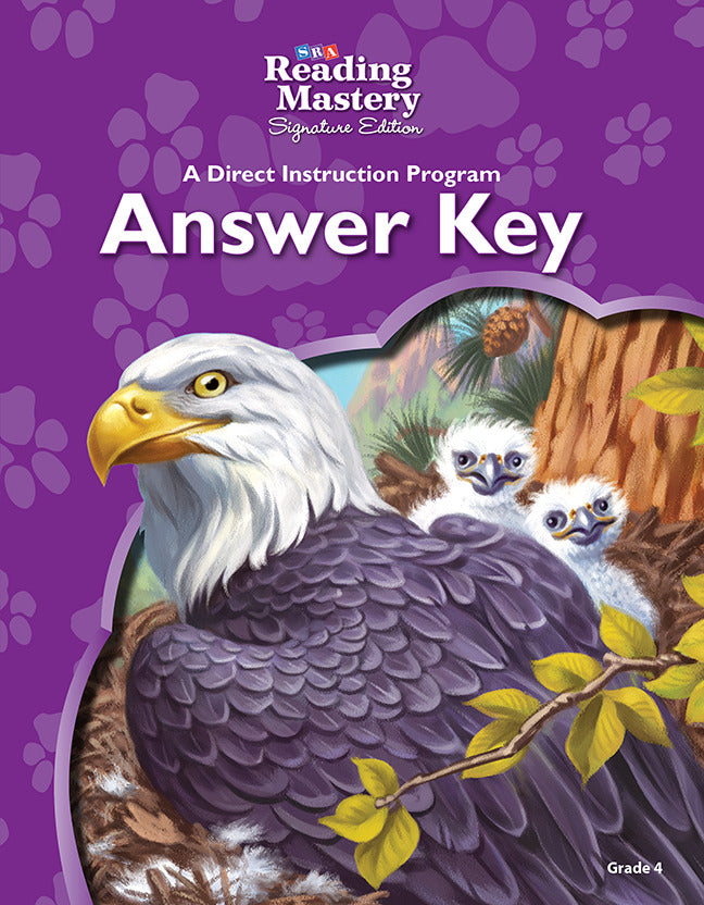 Reading Mastery Reading Literature Strand Grade 4 Answer Key 6e