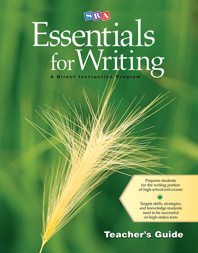 Sra Essentials For Writing Teachers Guide