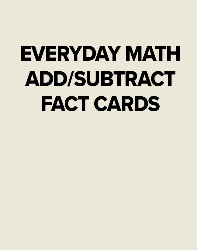 Em Add Subtract Fact Cards