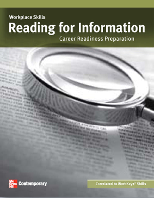 Workplace Skills Reading For Information Student Workbook