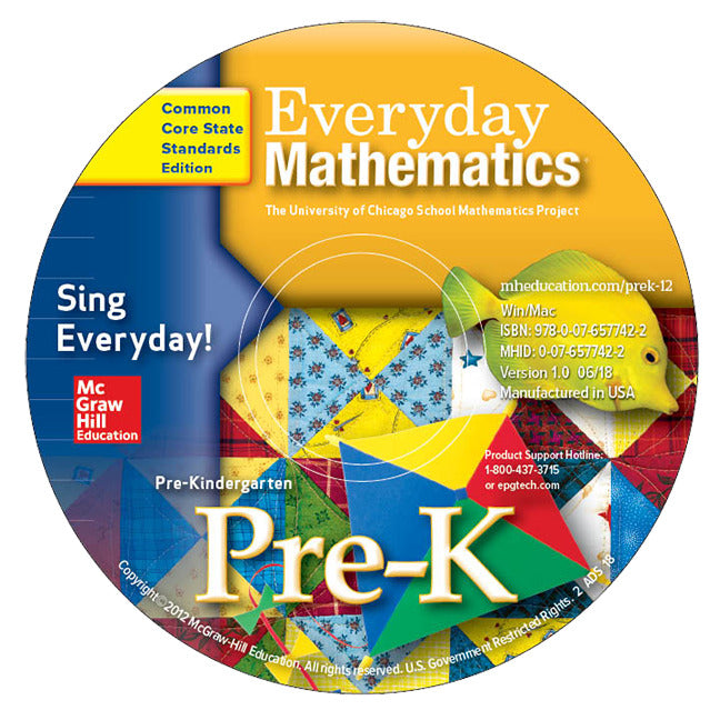 Everyday Mathematics Grade Pre K Sing Everyday Early Childhood Music Cd English & Spanish 3e
