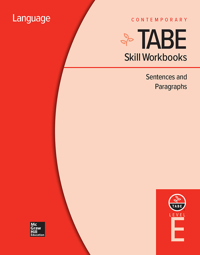 Tabe Skill Workbooks Level E Sentences & Paragraphs 10 Copies