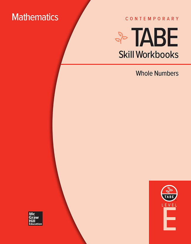 Tabe Skill Workbooks Level E Whole Numbers 10 Copies