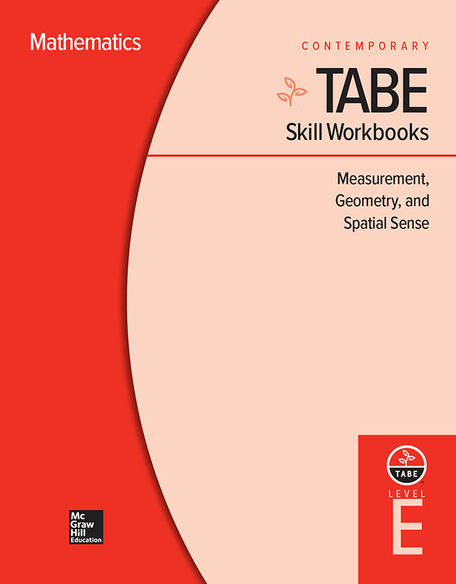 Tabe Skill Workbooks Level E Measurement Geometry & Spatial Sense 10 Copies