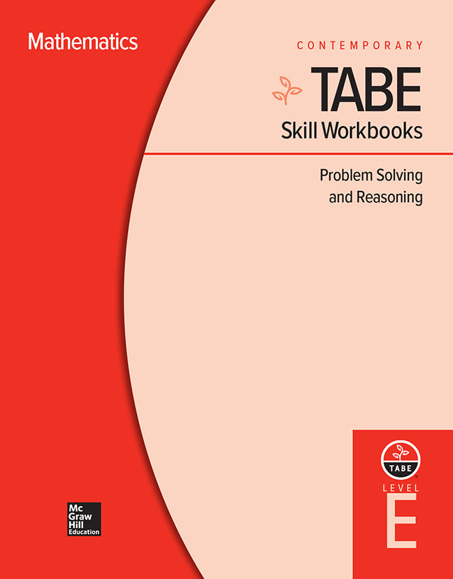 Tabe Skill Workbooks Level E Problem Solving & Reasoning 10 Copies