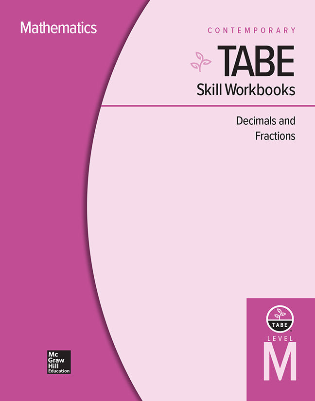 Tabe Skill Workbooks Level M Decimals & Fractions 10 Copies